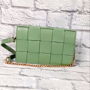 Like Dreams green leather crossbody bag